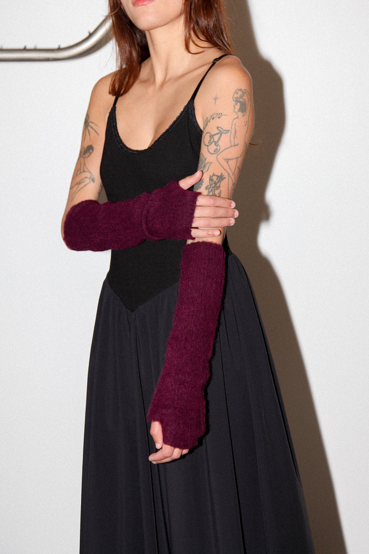 Arm Warmers in Plum