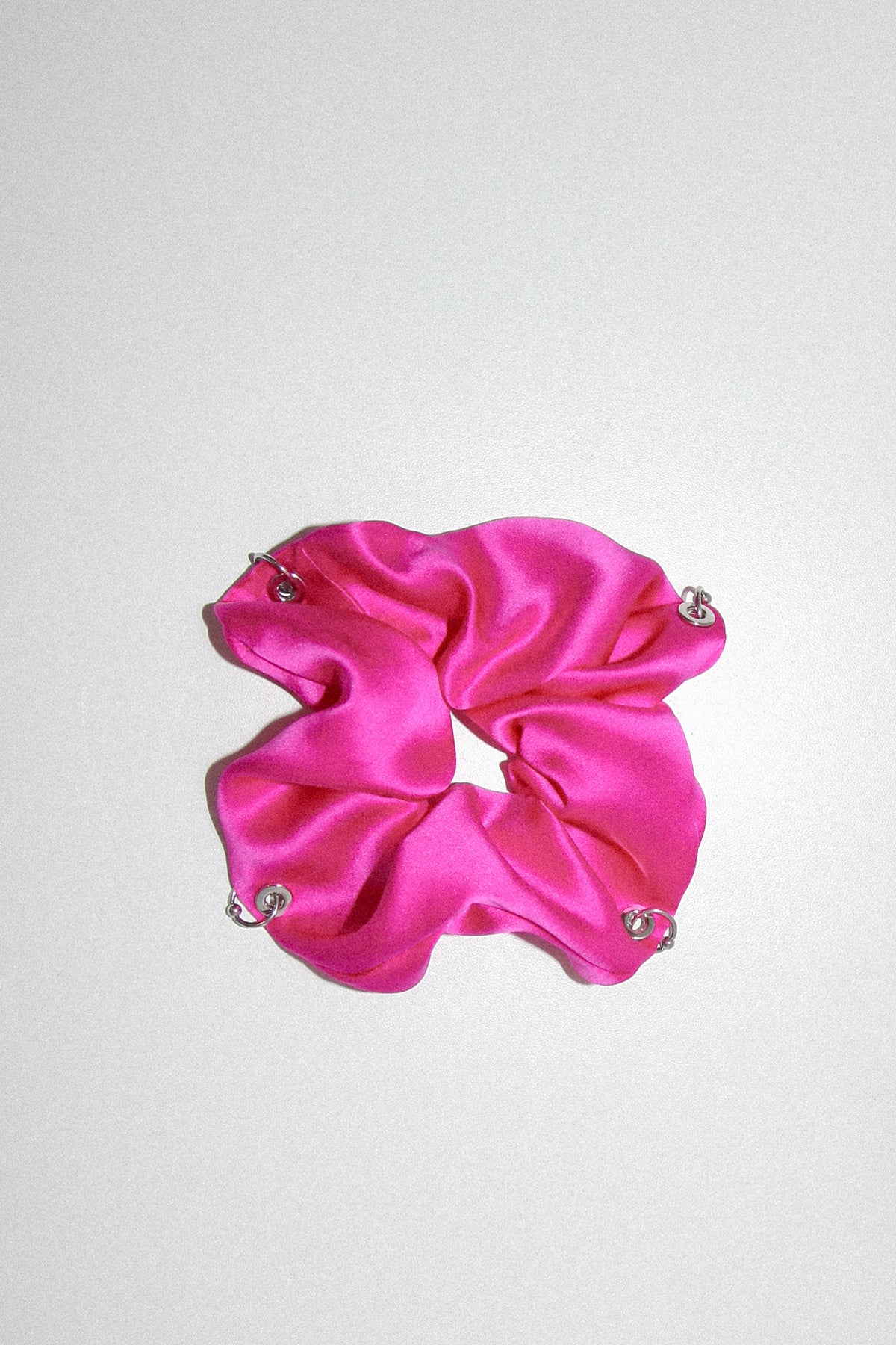 Pierced Scrunchie in Magenta