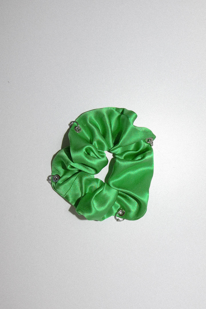 Pierced Scrunchie in Emerald