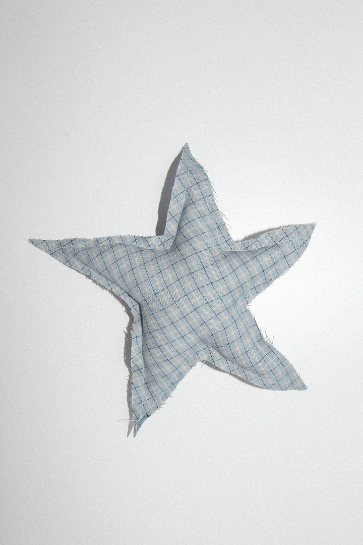 Star Pet Toy in Blue Flannel