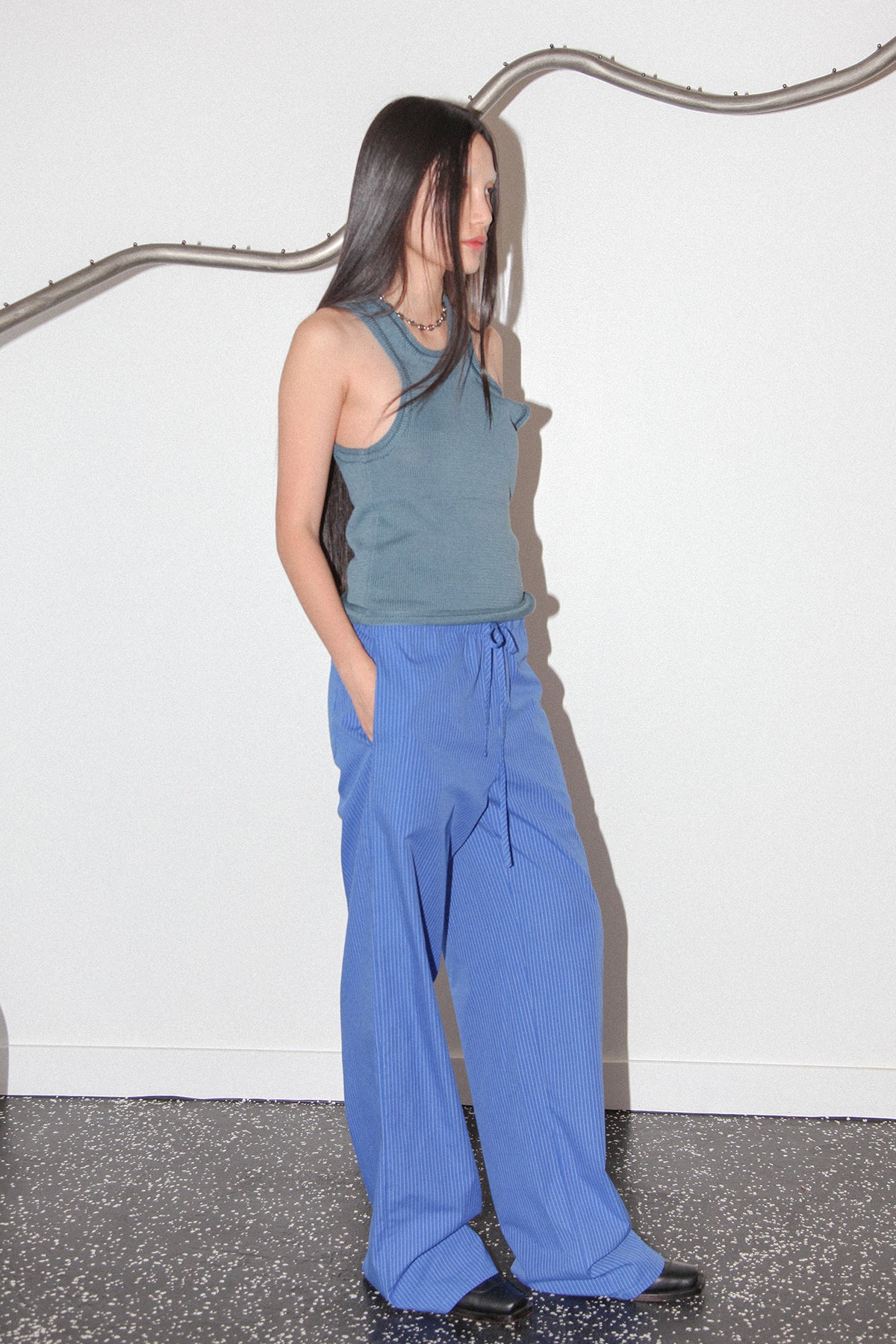 Studio 412 Striped Lounge Pant in Blue