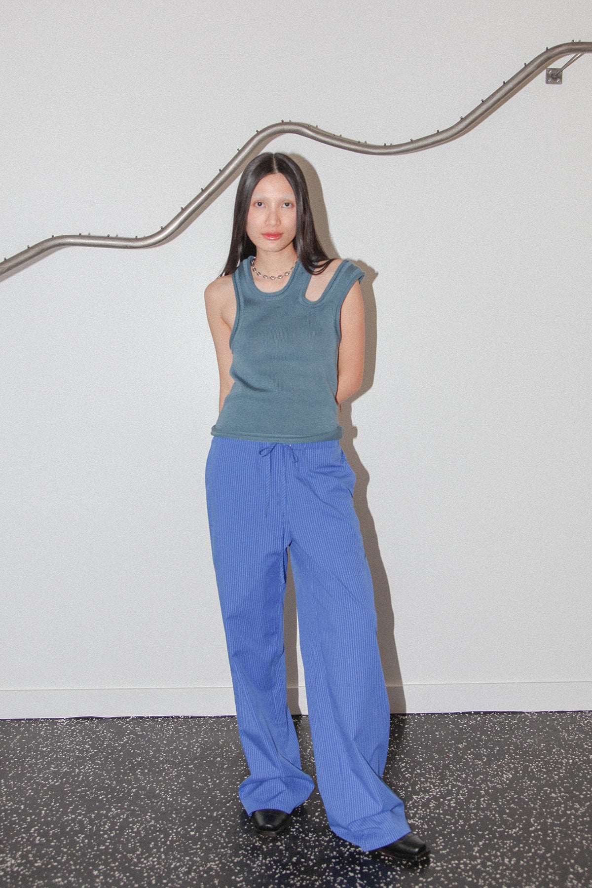 Studio 412 Striped Lounge Pant in Blue