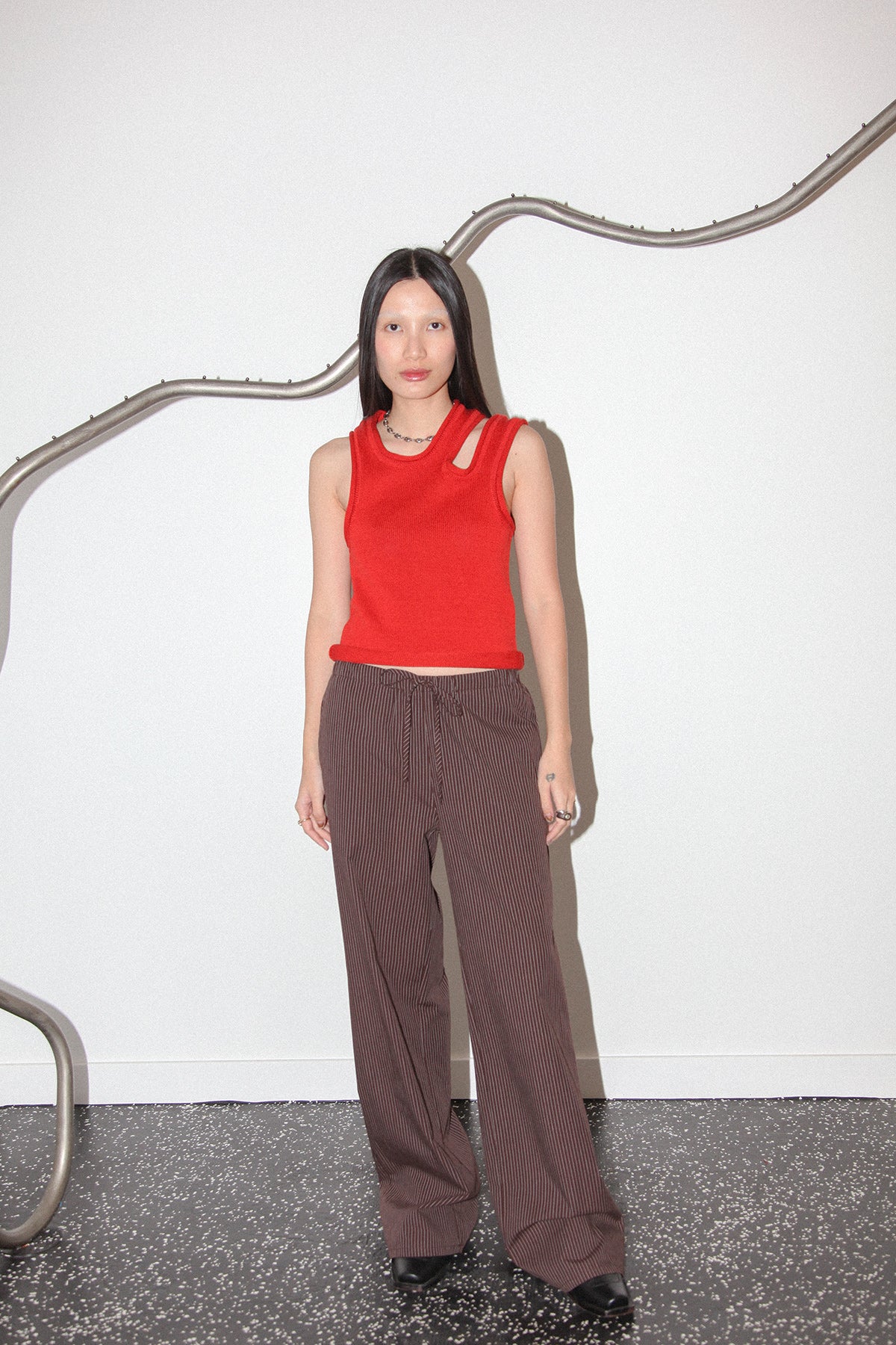 Studio 412 Striped Lounge Pant in Brown