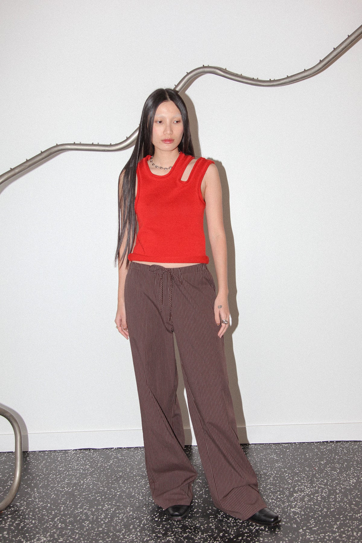 Studio 412 Striped Lounge Pant in Brown