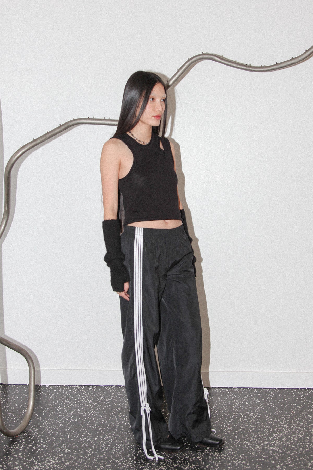 Studio 414 Bow Track Pant in Black