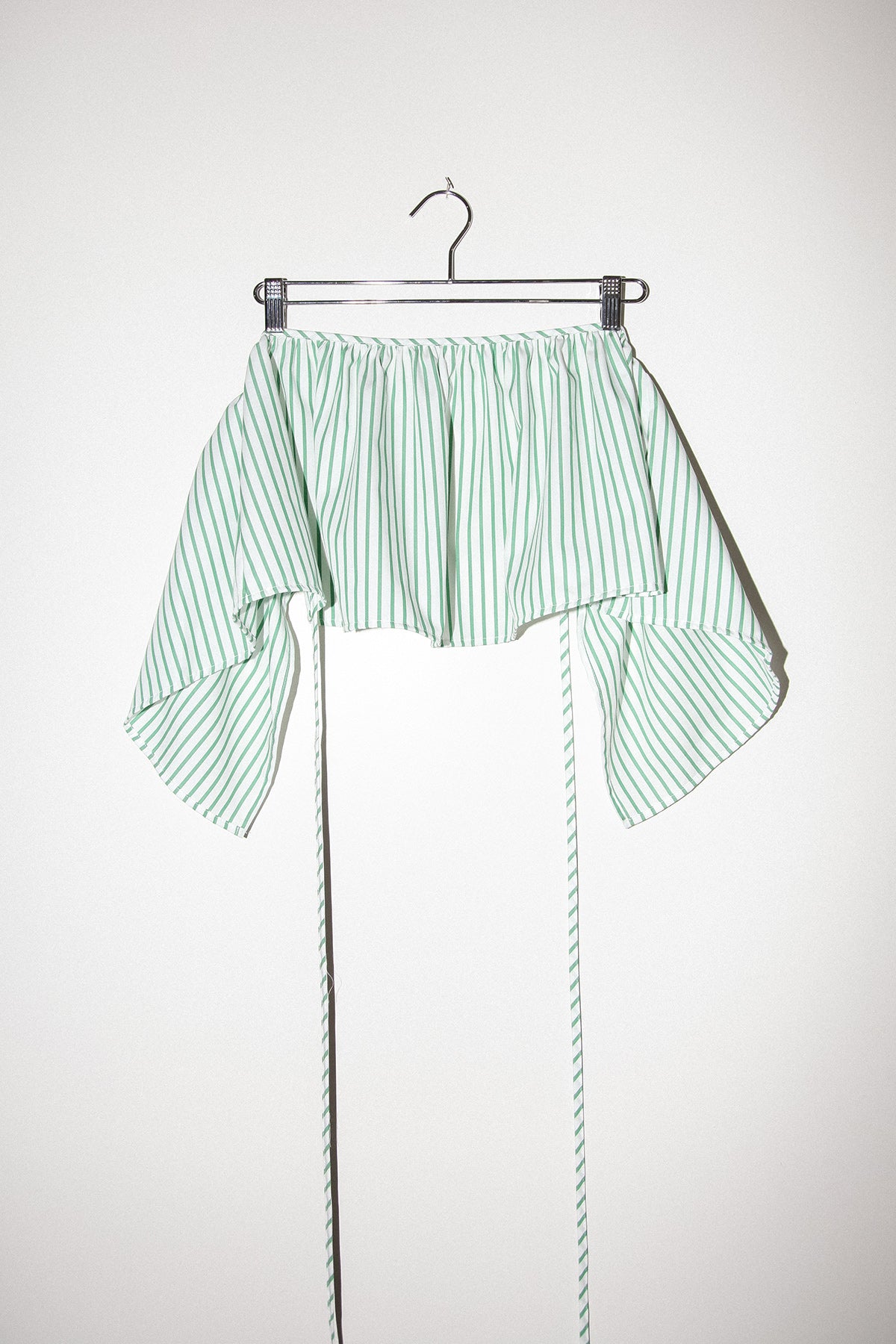 Peplum Apron in Striped Seaweed