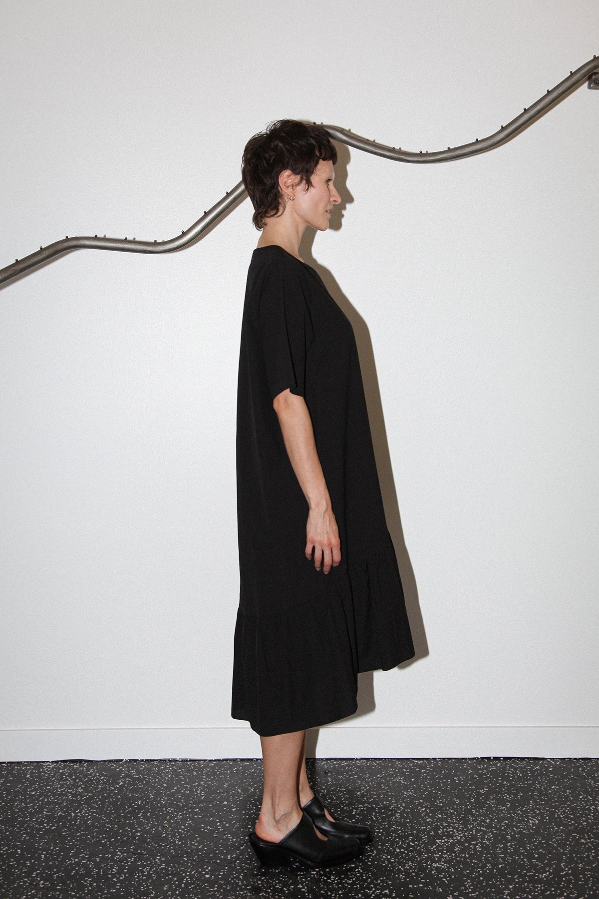 Studio 103 Dropped Waist Dress in Black