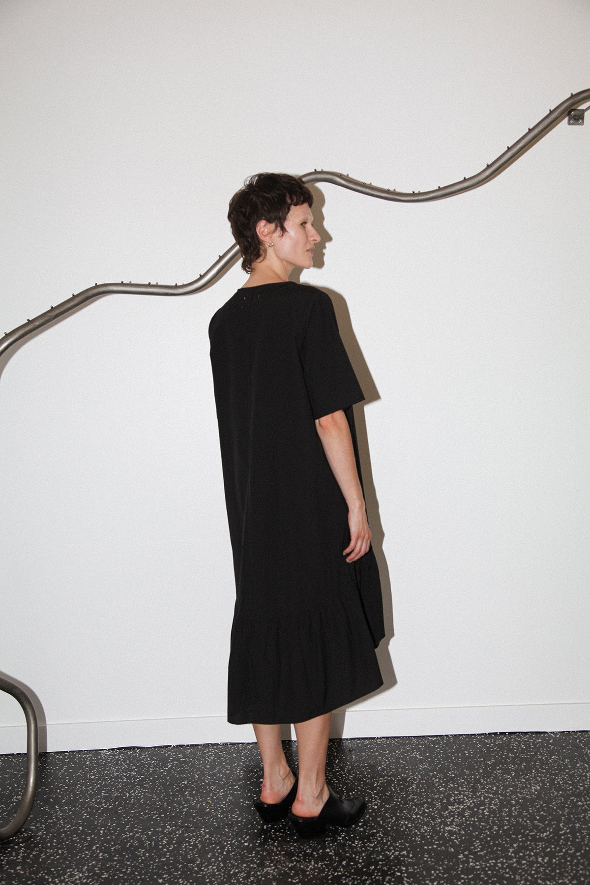 Studio 103 Dropped Waist Dress in Black