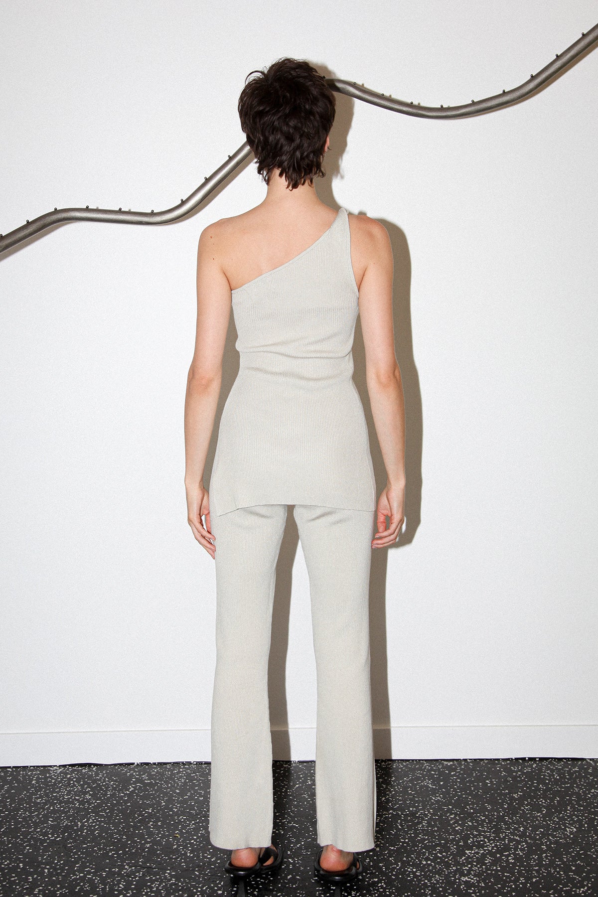 Studio 401 Rib Pant in Oyster