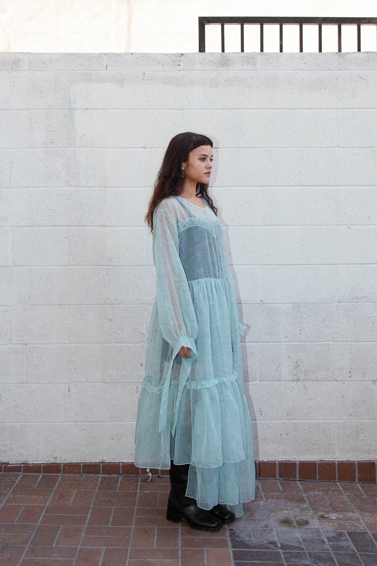 Nine Twenty-Seven Dress in Warped Moss